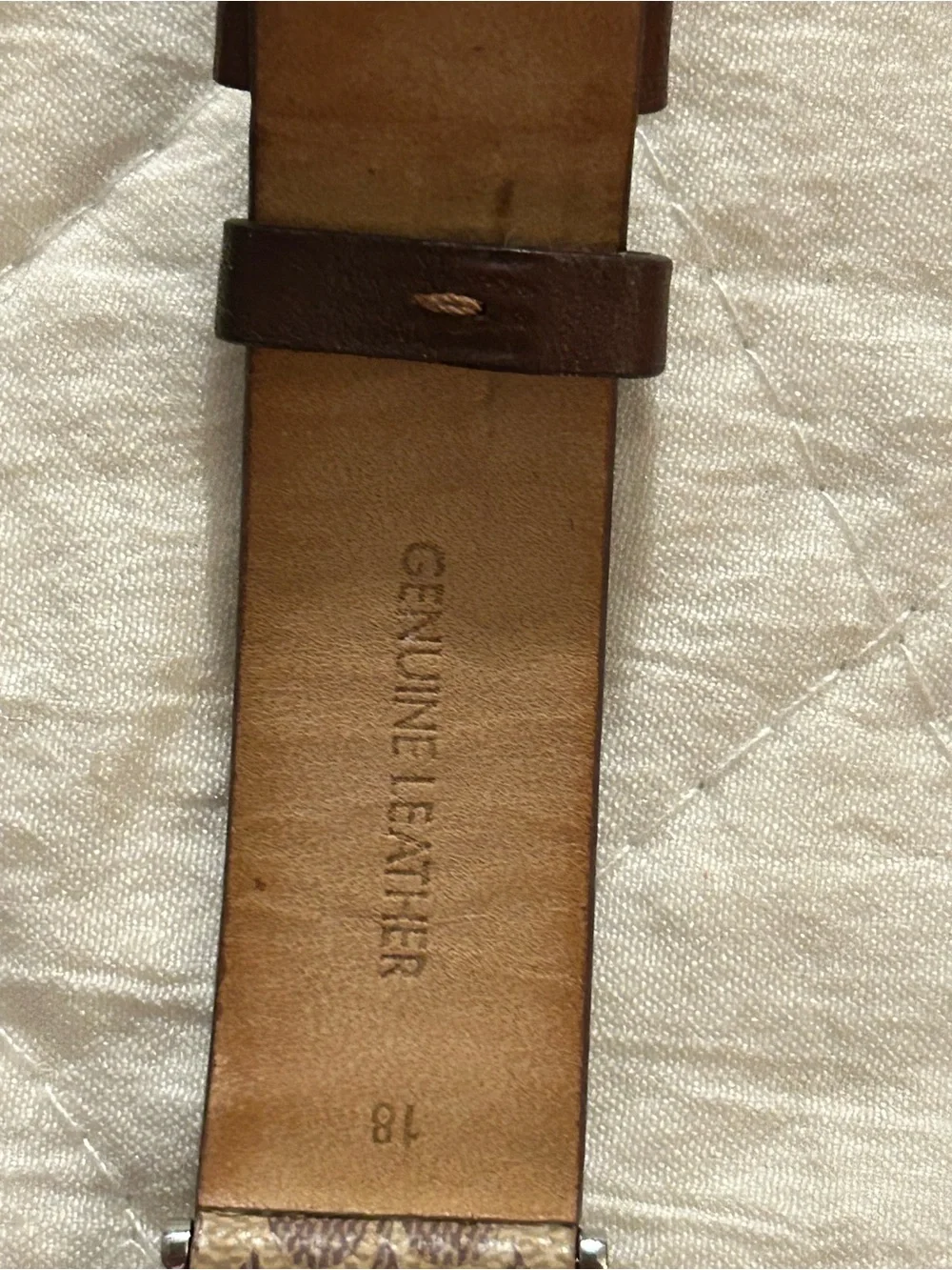 COACH Tan Signature Canvas Strap Watch
